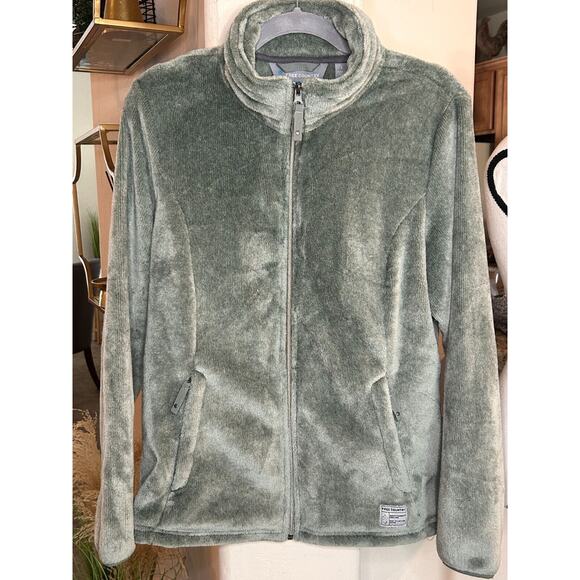 Free Country Women's Fleece Soft Green Full Zip Jacket Lg - Picture 1 of 5